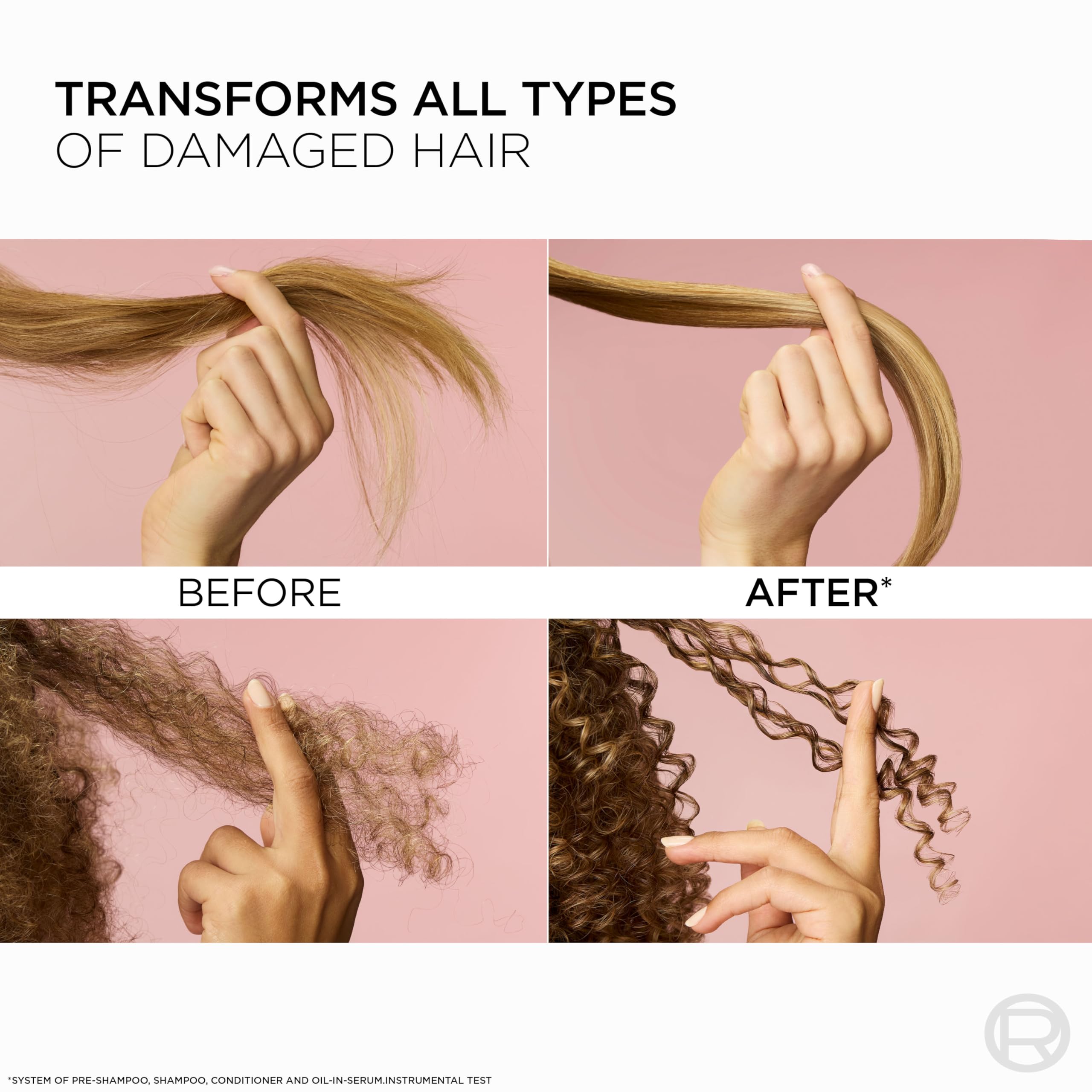 Glossy hair after using EverPure Bond Repair+ Conditioner for smoothness.