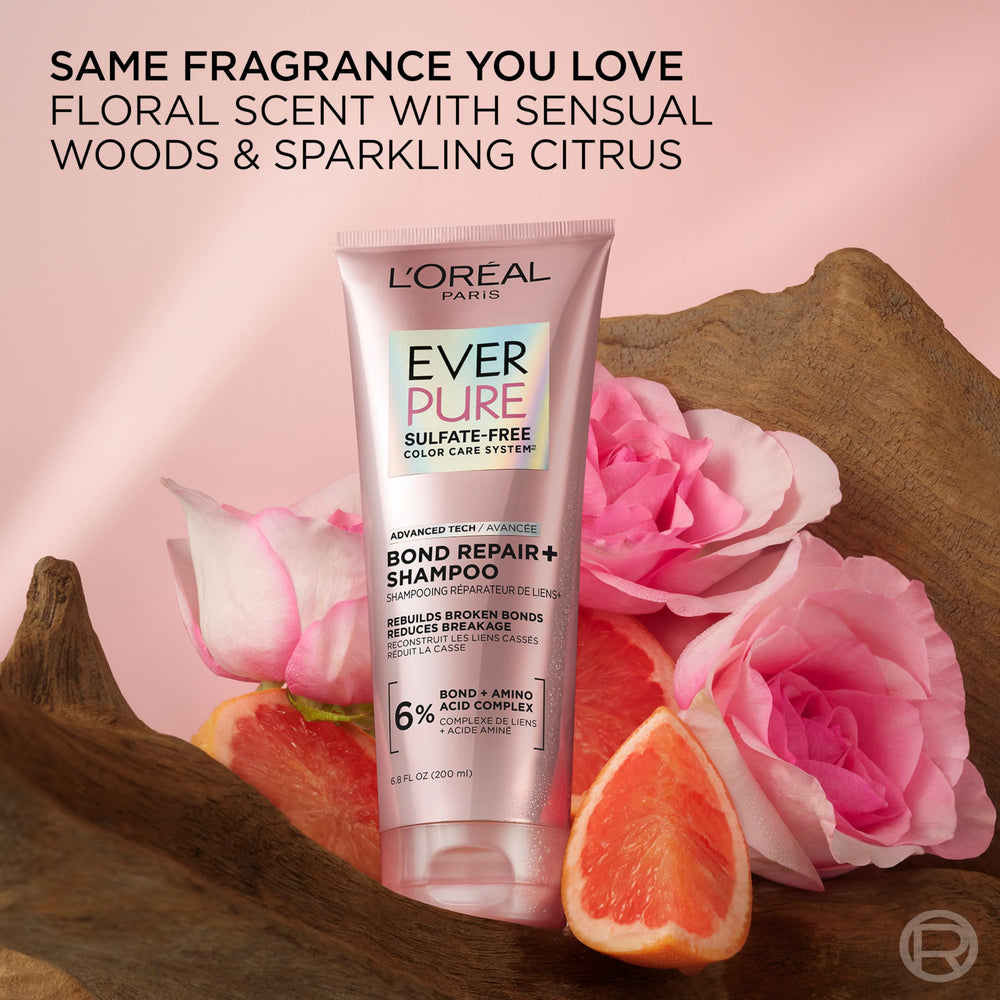 Packaging box beside the EverPure Bond Repair+ Conditioner bottle.