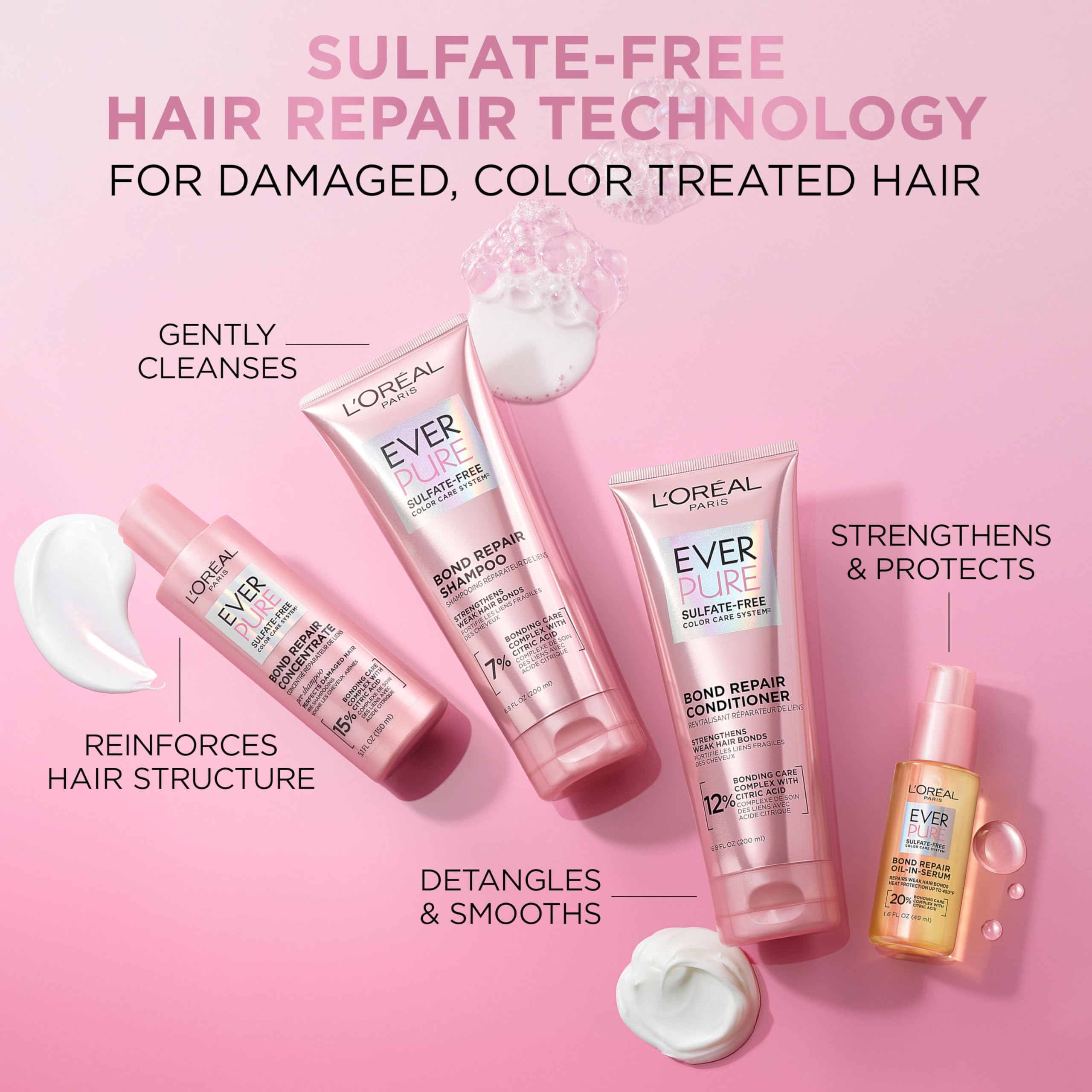 EverPure Bond Repair conditioner bottle supports smoother color-treated hair.