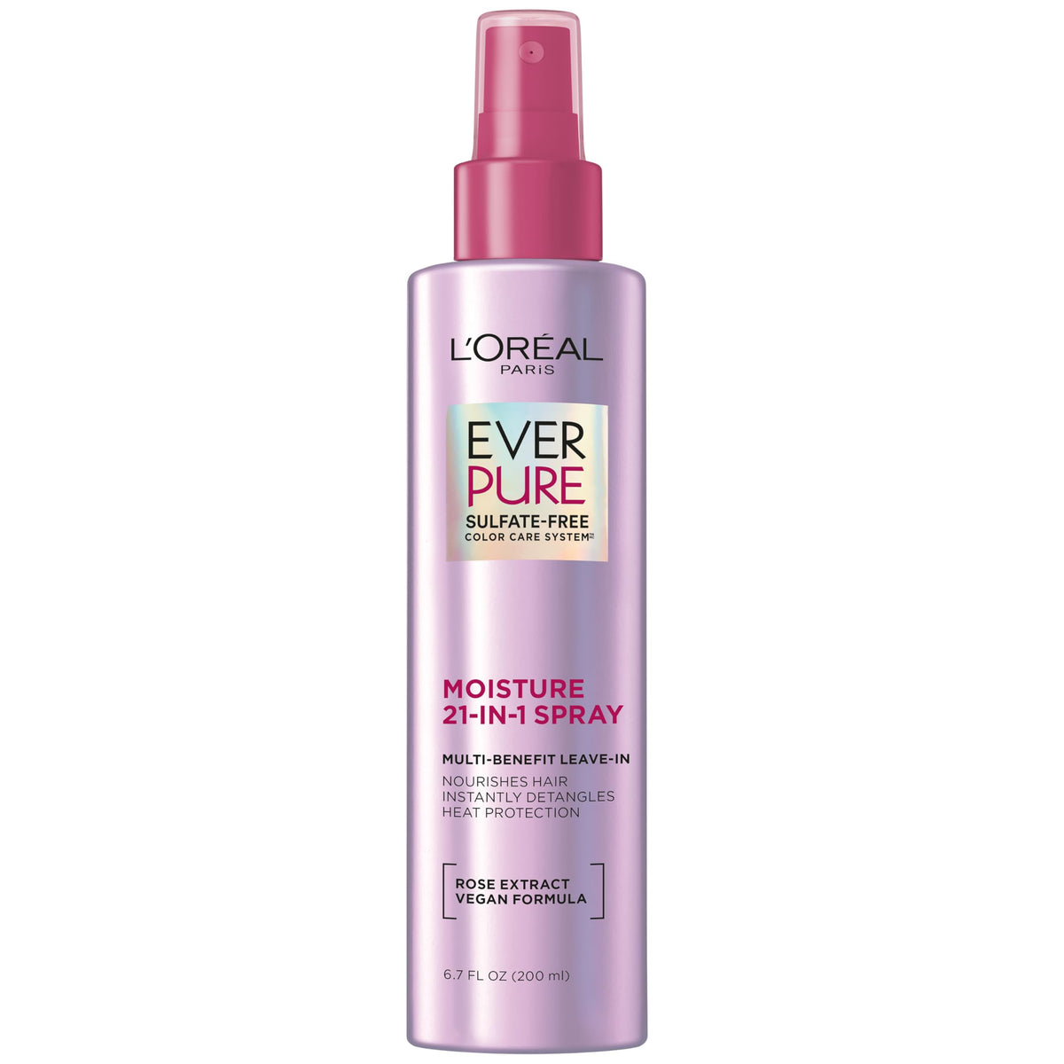 L'Oreal Paris EverPure bottle front highlighting color care and vegan formula.