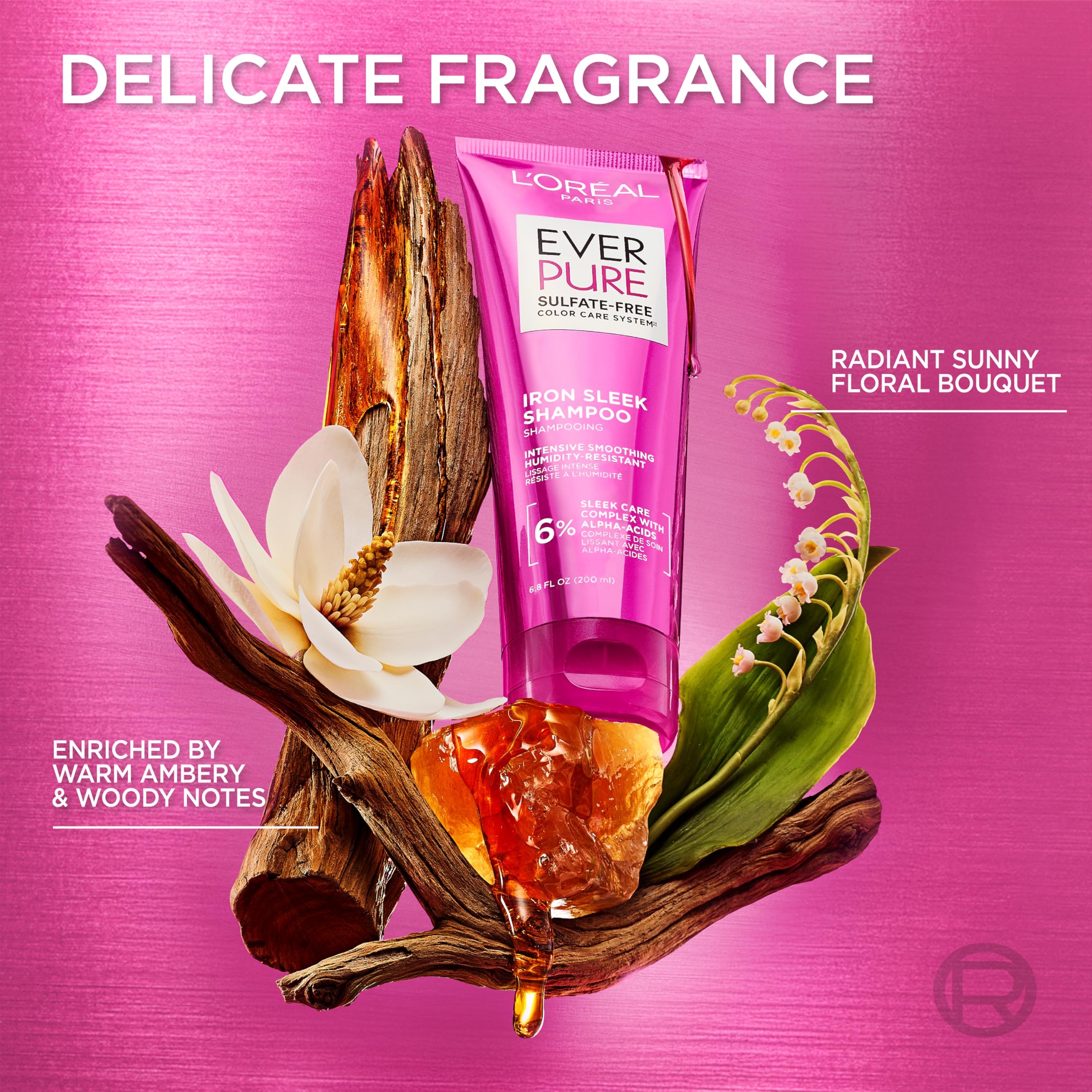 L'Oreal Paris EverPure Iron Sleek hair with smooth finish after use