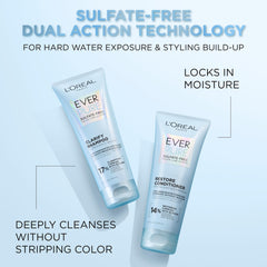 L'Oreal Paris EverPure Restore conditioner bottle delivering hydration for vibrant color.
