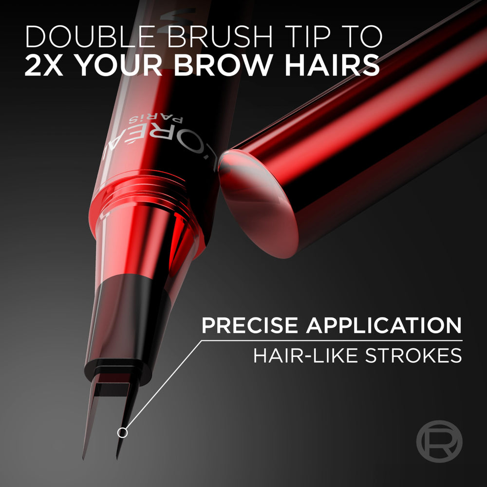 Faux Brow arch-definition stroke demonstrates precise brow shaping by L'Oreal Paris.