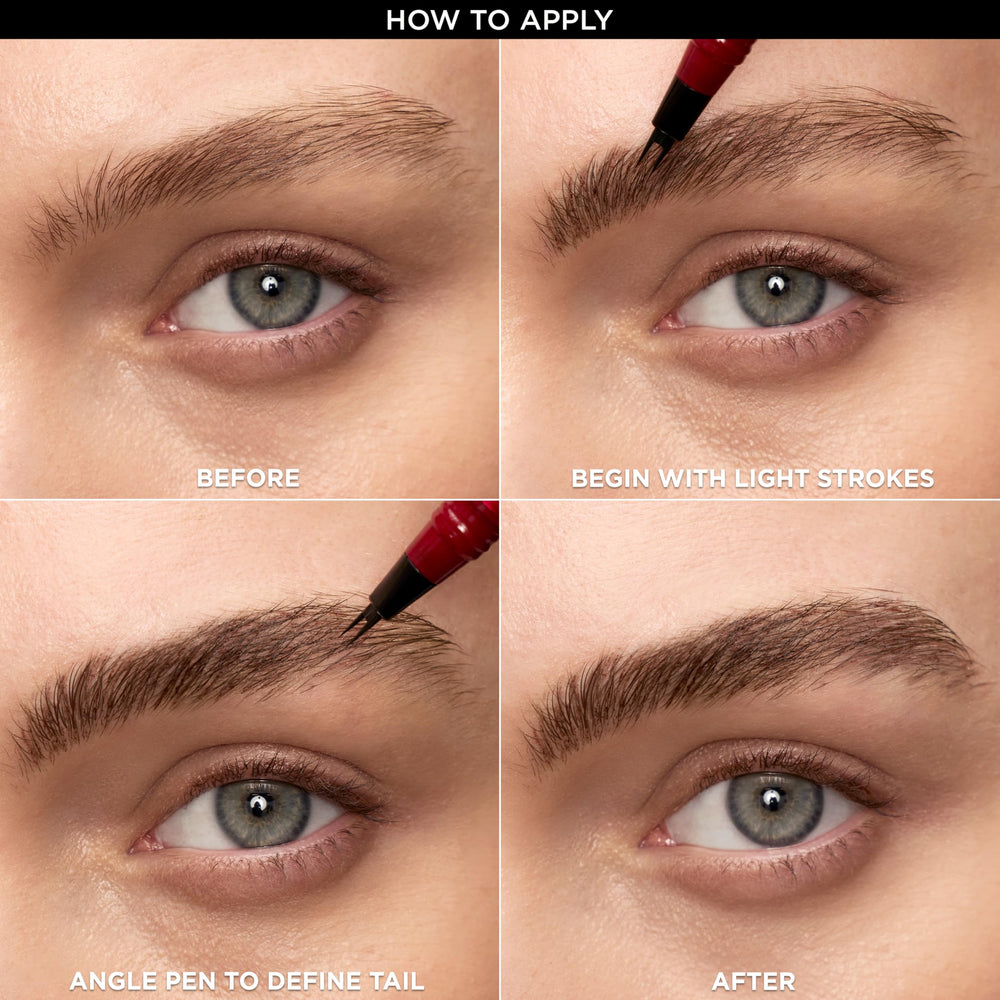 Waterproof, smudge-resistant Faux Brow formula helps brows stay defined.