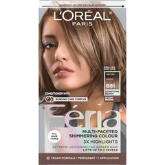 L'Oreal Paris Feria Downtown Brown pack shot highlights shimmering color option