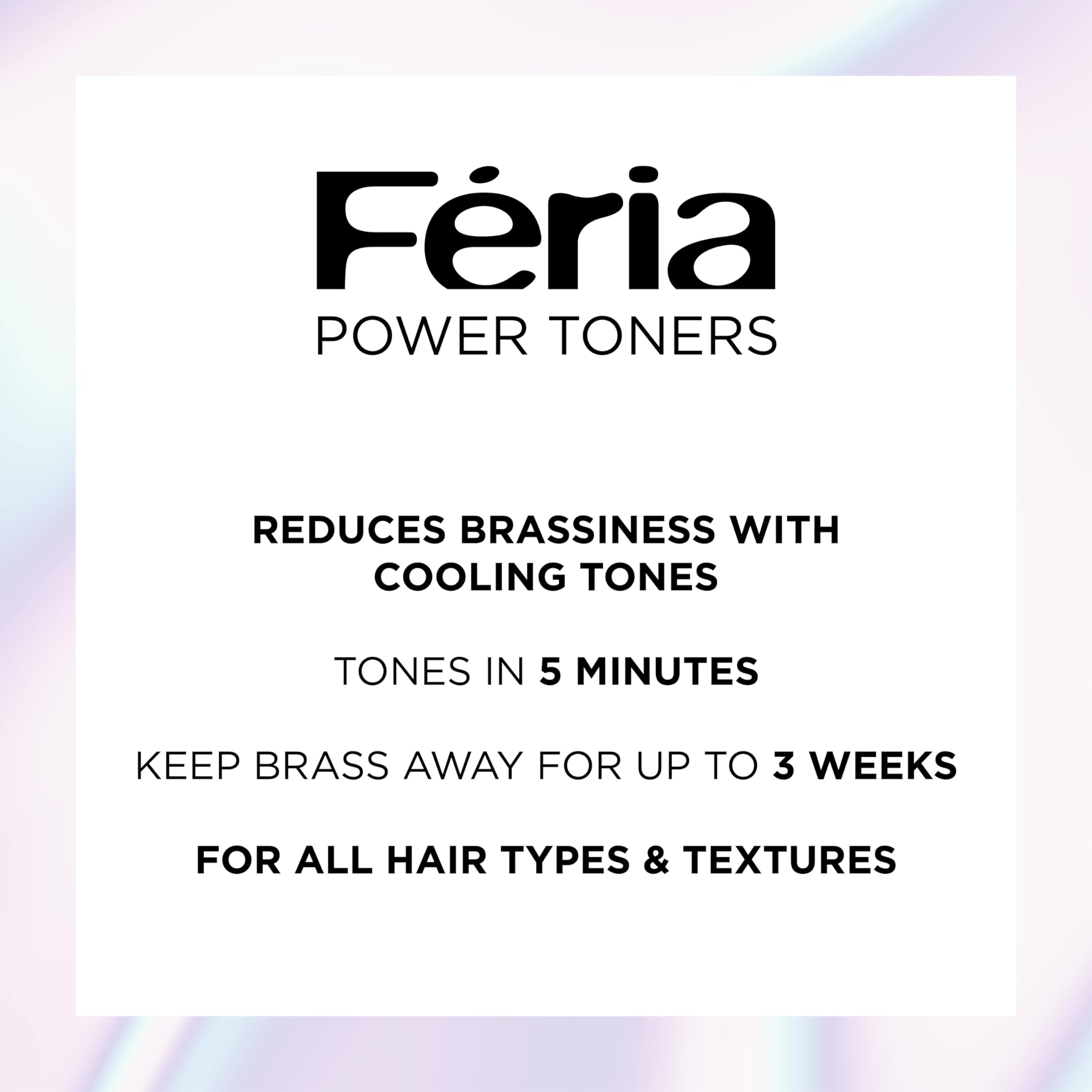 Close-up of Feria Iced Brunette toner being applied to hair.