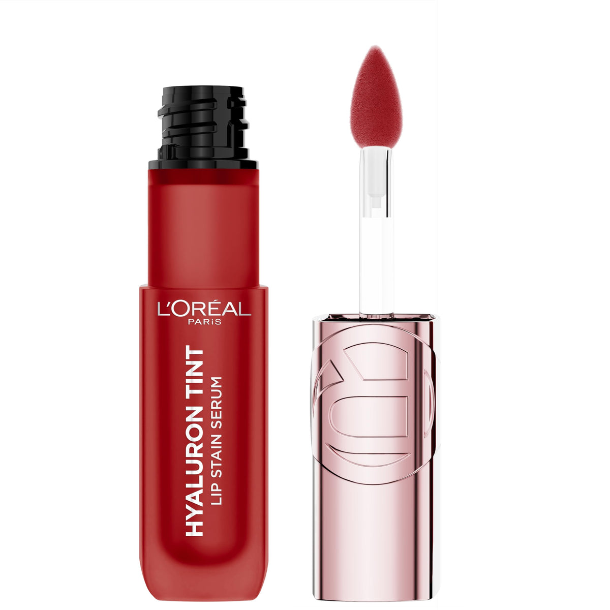 L'Oreal Paris Hyaluron Tint Lip Stain Serum application with hydration.