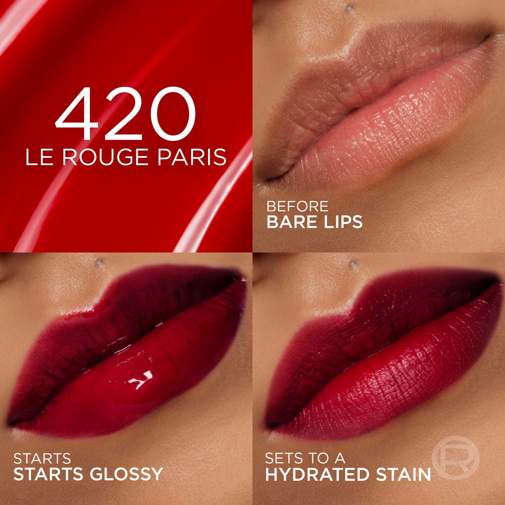 L'Oreal Paris Hyaluron Tint packaging close-up shows bottle and shade.