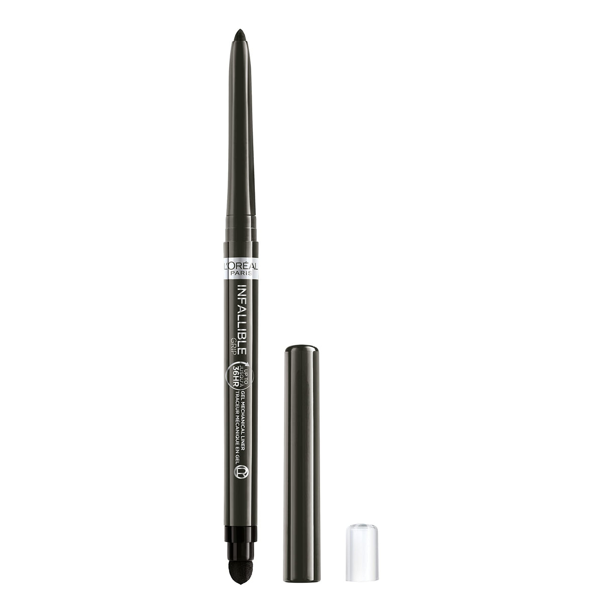 L'Oreal Paris Infallible Grip Gel Eyeliner in taupe grey pencil for precise, long-lasting definition.