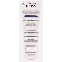 L'Oreal Paris Le Color Gloss on gray hair shows refreshed brass-free tone.