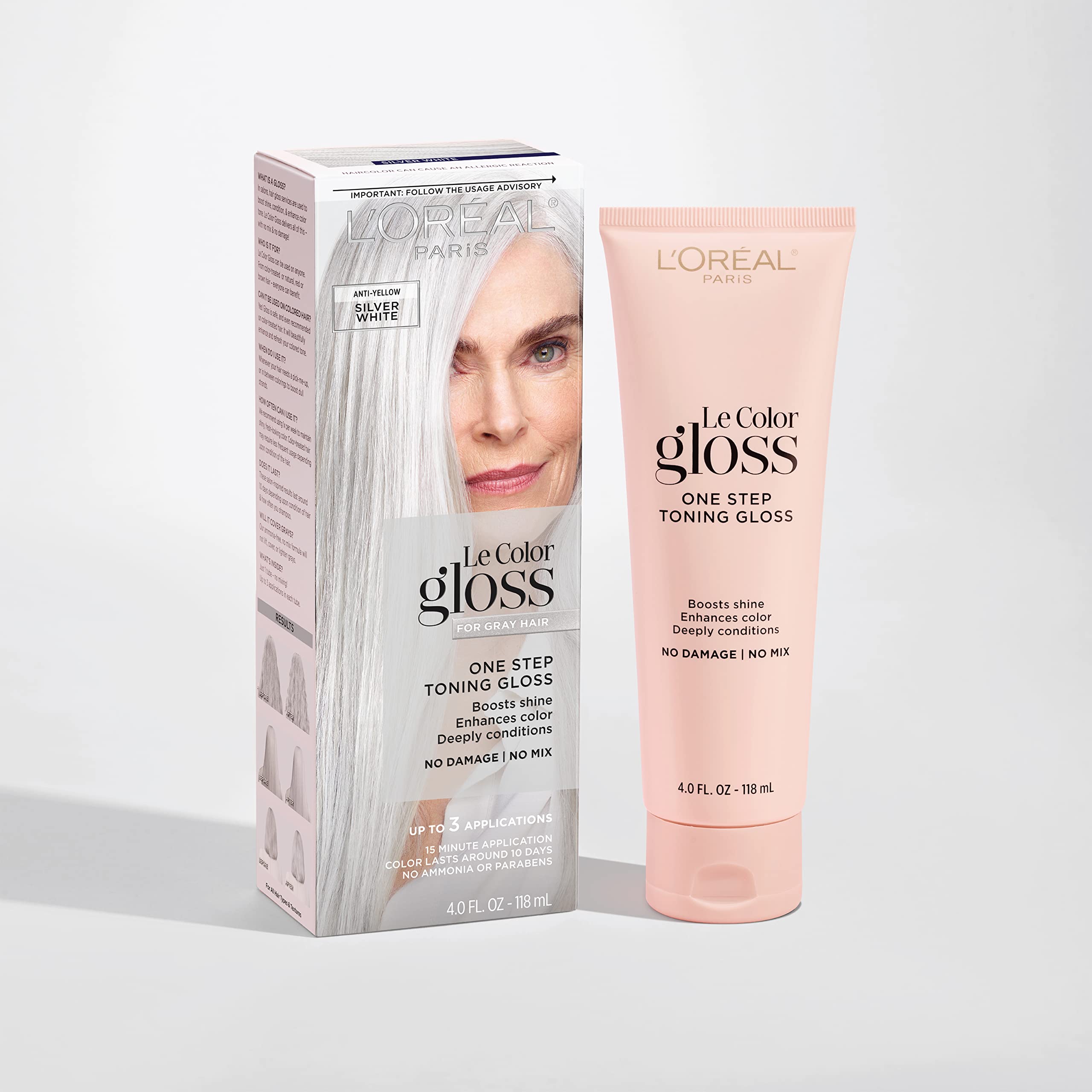 L'Oreal Paris Le Color Gloss in-shower application demonstrates easy weekly toning.