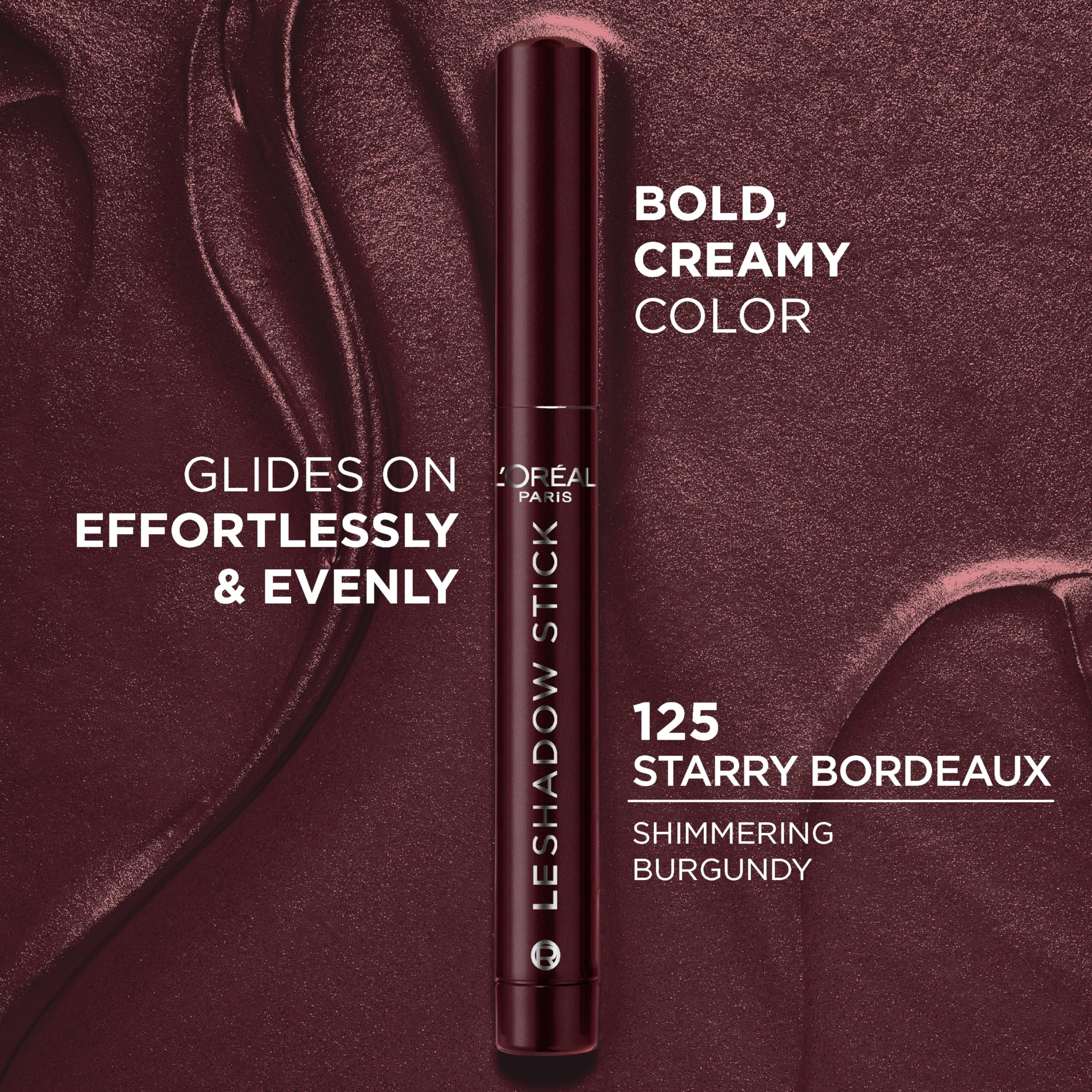 Close-up of creamy texture on L'Oreal Paris Le Shadow Stick for blending