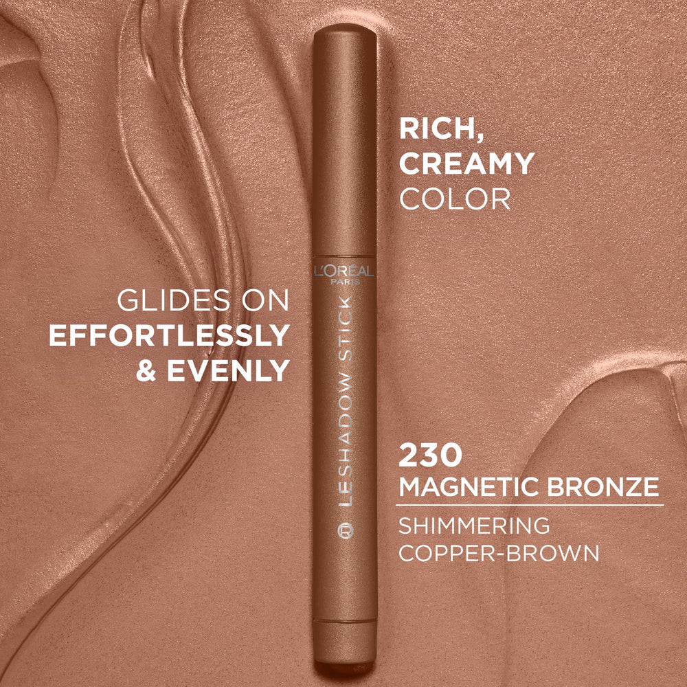 L'Oreal Paris Le Shadow Stick rich-color wand delivering smooth blend and buildable coverage.