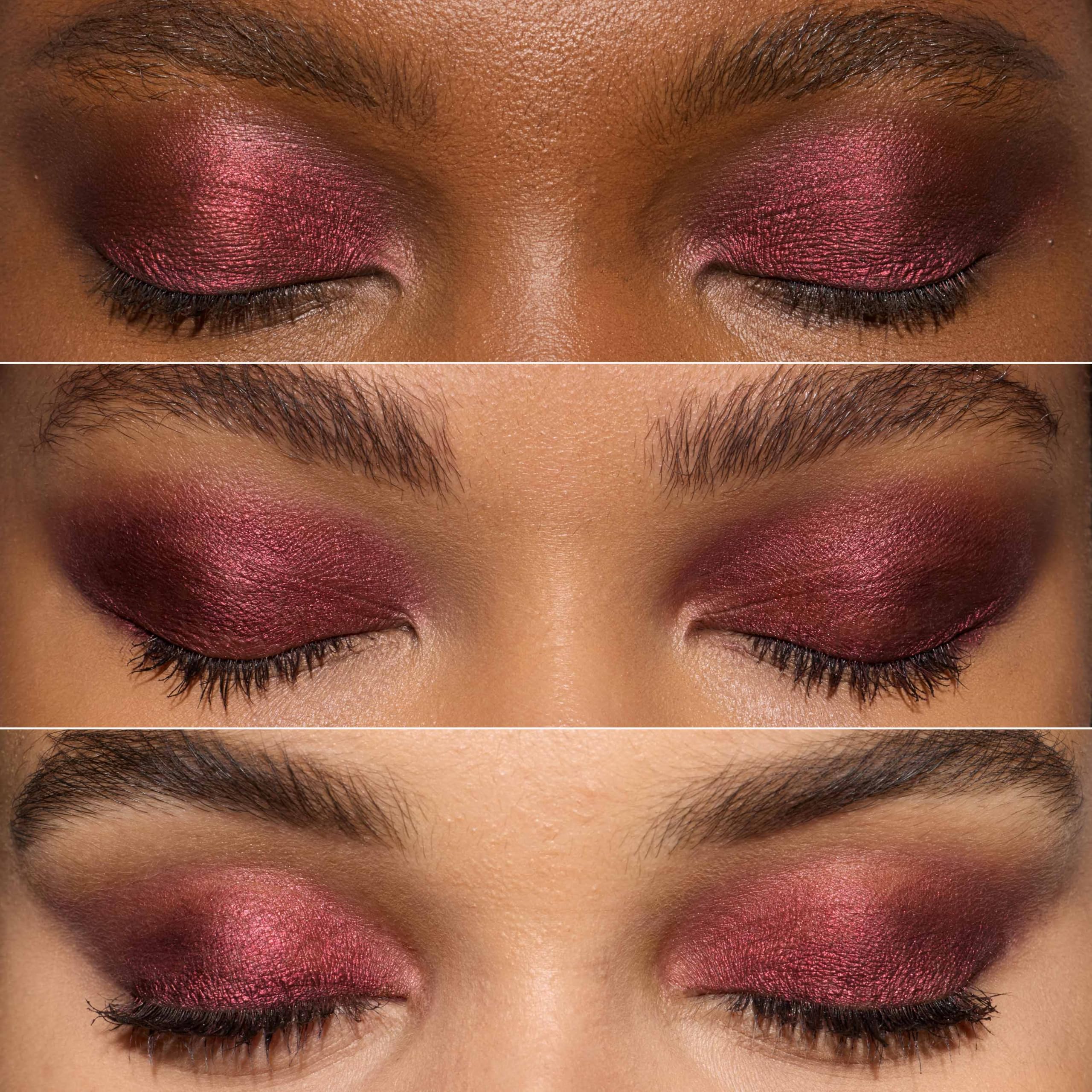 L'Oreal Paris Le Shadow Stick Starry Bordeaux applied on the lid in transition