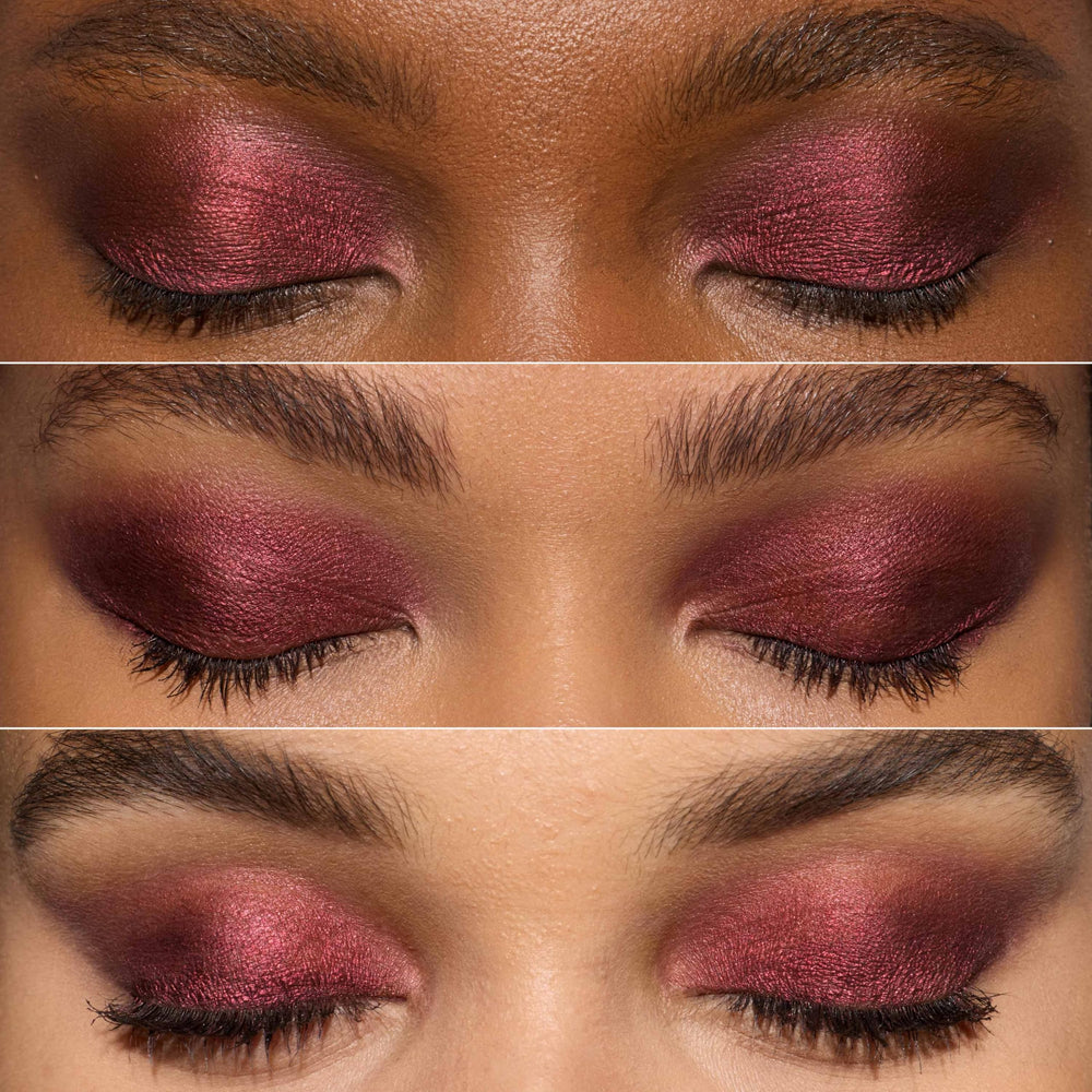 L'Oreal Paris Le Shadow Stick Starry Bordeaux applied on the lid in transition