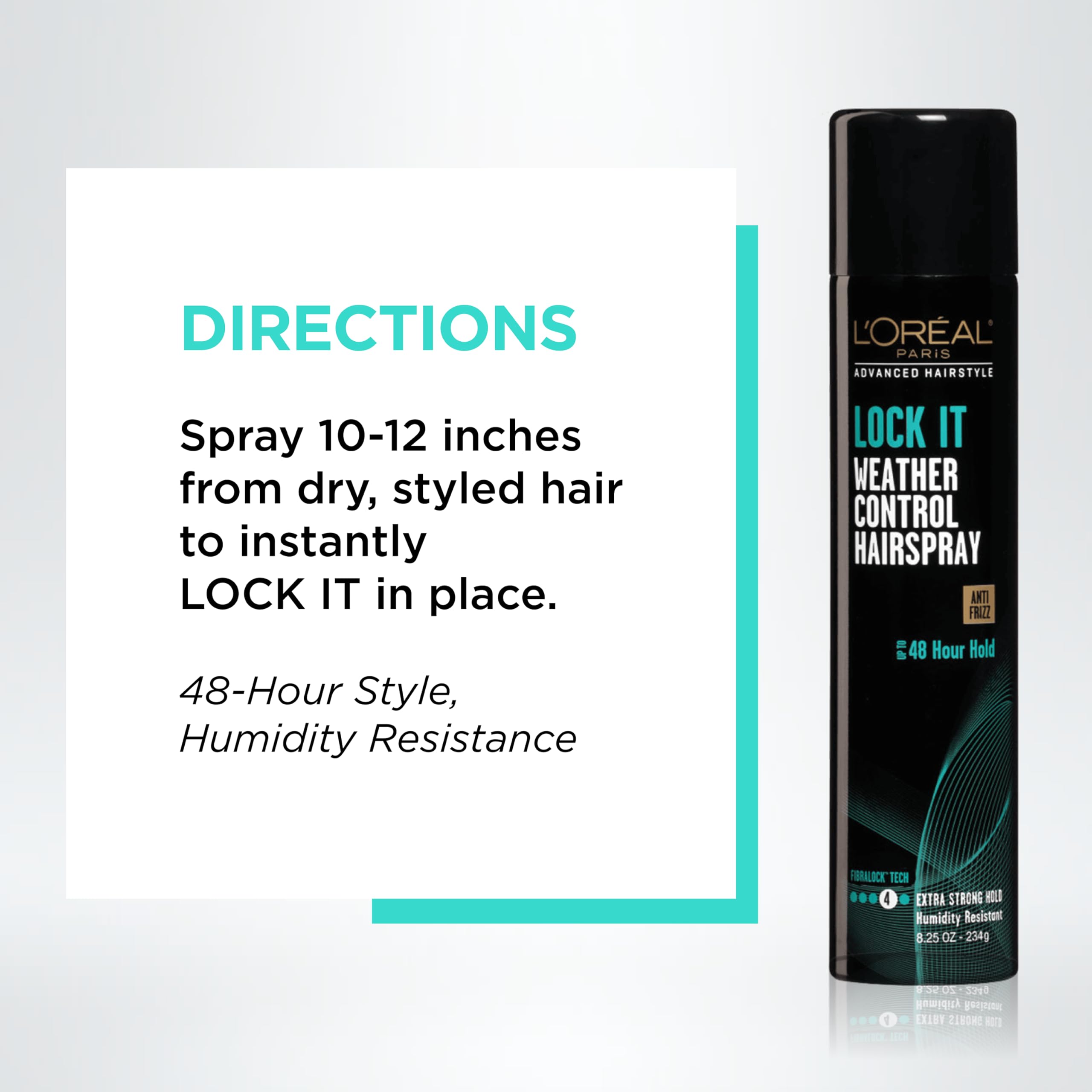 L’Oréal Paris Lock It provides humidity resistance while keeping style intact.