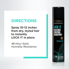 L’Oréal Paris Lock It provides humidity resistance while keeping style intact.