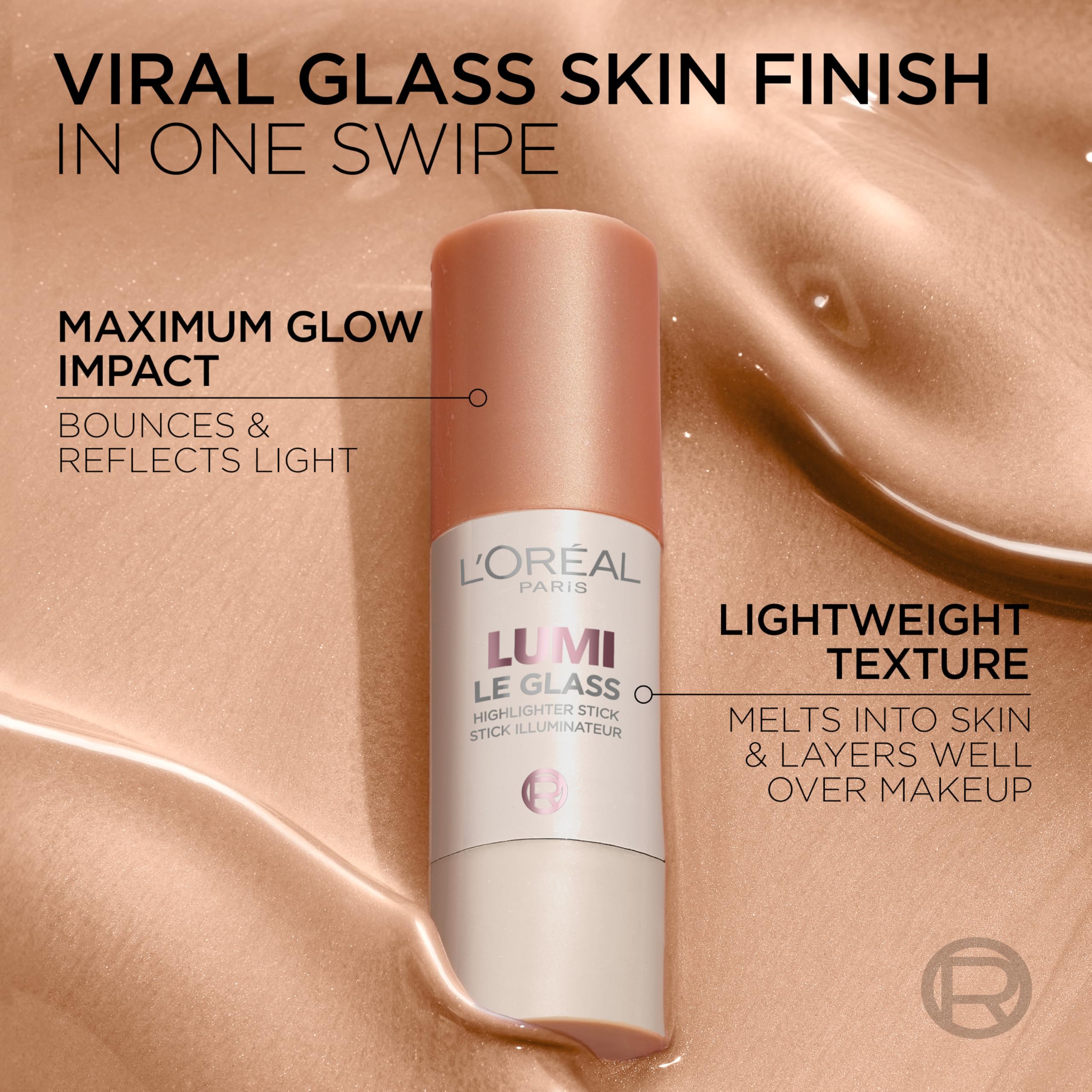 L'Oreal Paris Lumi Le Glass Stick Pink Ballet is lightweight and blends over makeup