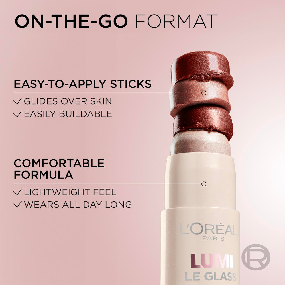 L'Oreal Paris Lumi Le Glass Stick Pink Ballet suitable for face and body highlights