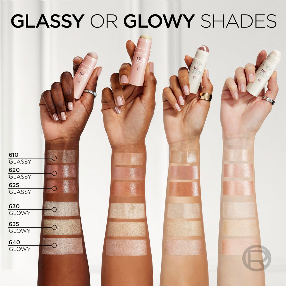 L'Oreal Paris Lumi Le Glass Stick Pink Ballet offers a buildable glow in one swipe