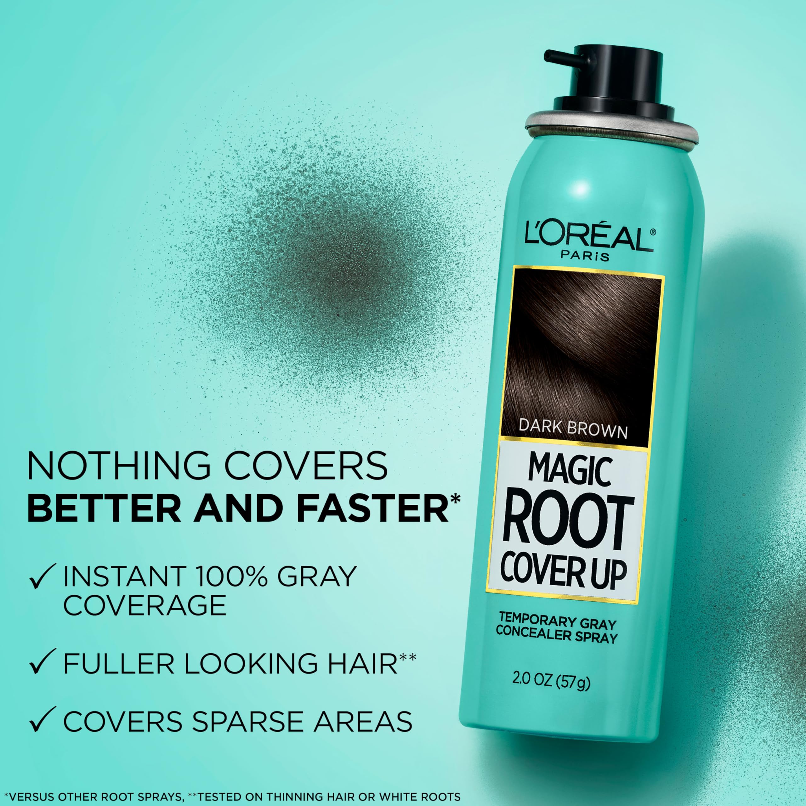 L'Oreal Paris Magic Root Cover Up dark blonde bottle shown for easy touch-ups.