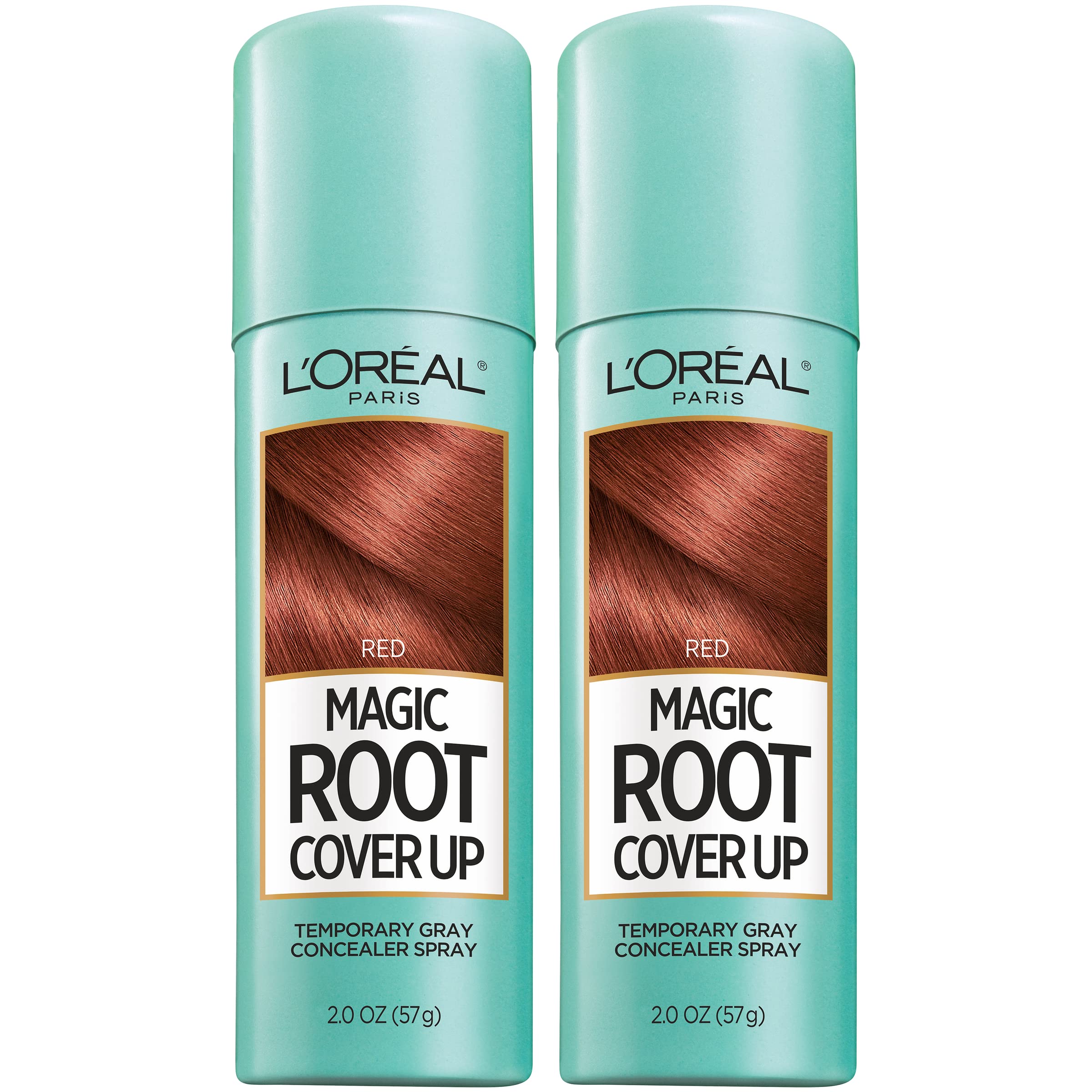 L'Oreal Paris Magic Root Cover-Up spray conceals gray roots quickly for a seamless look