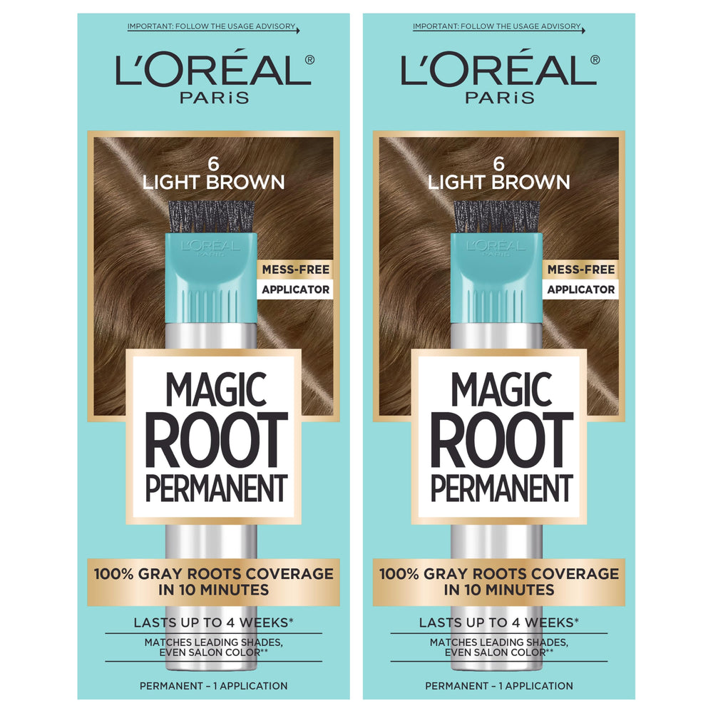 L'Oreal Paris Magic Root Permanent Hair Color precision brush enables fast, even root touch ups.