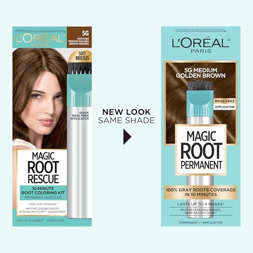 L'Oreal Paris Magic Root Rescue color gel covers roots quickly.