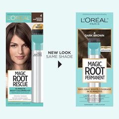 L'Oreal Paris Magic Root Rescue color gel provides quick gray coverage.