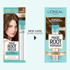 L'Oreal Paris Magic Root Rescue color gel covers roots quickly.
