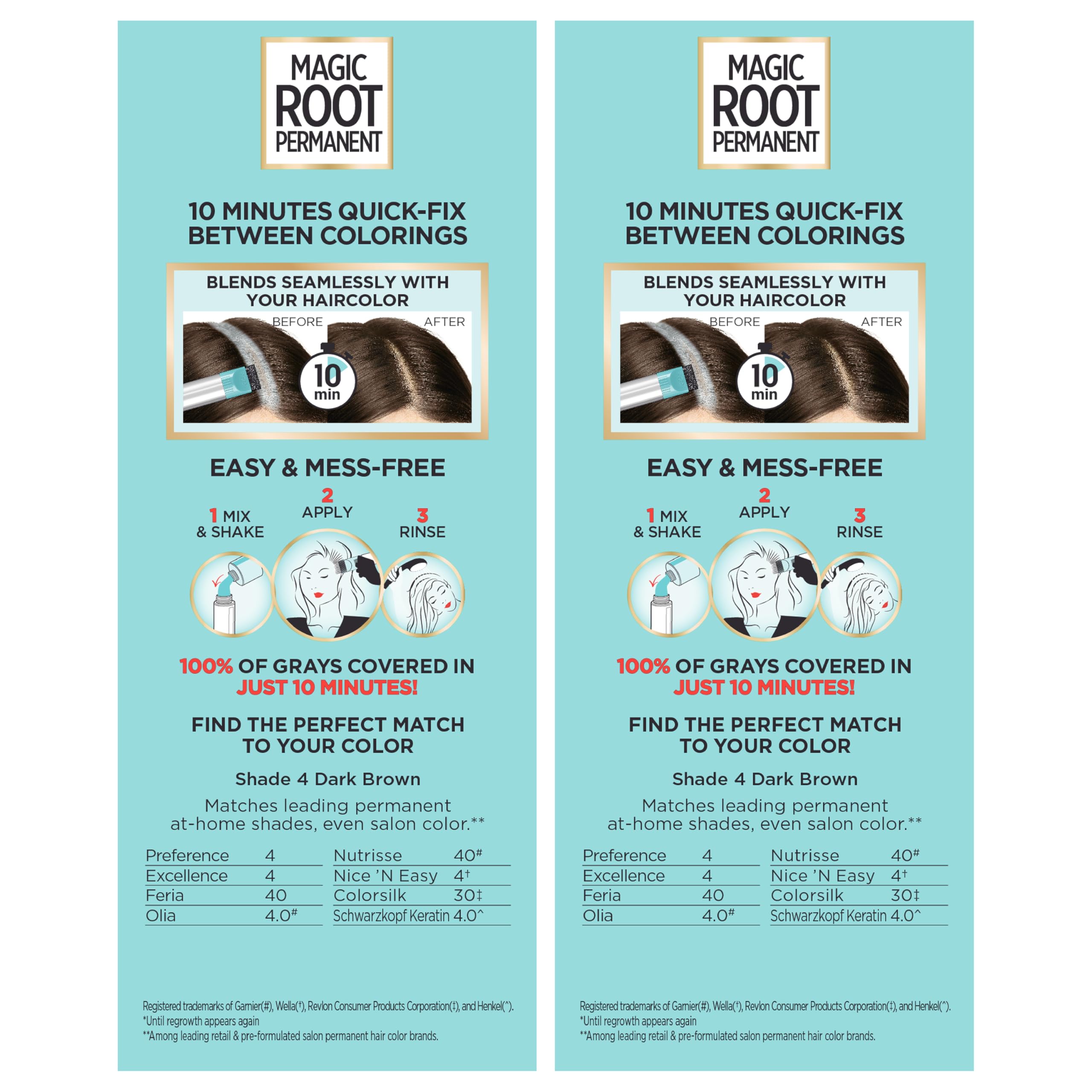 L'Oreal Paris Magic Root Rescue seamless root-to-tip color result.