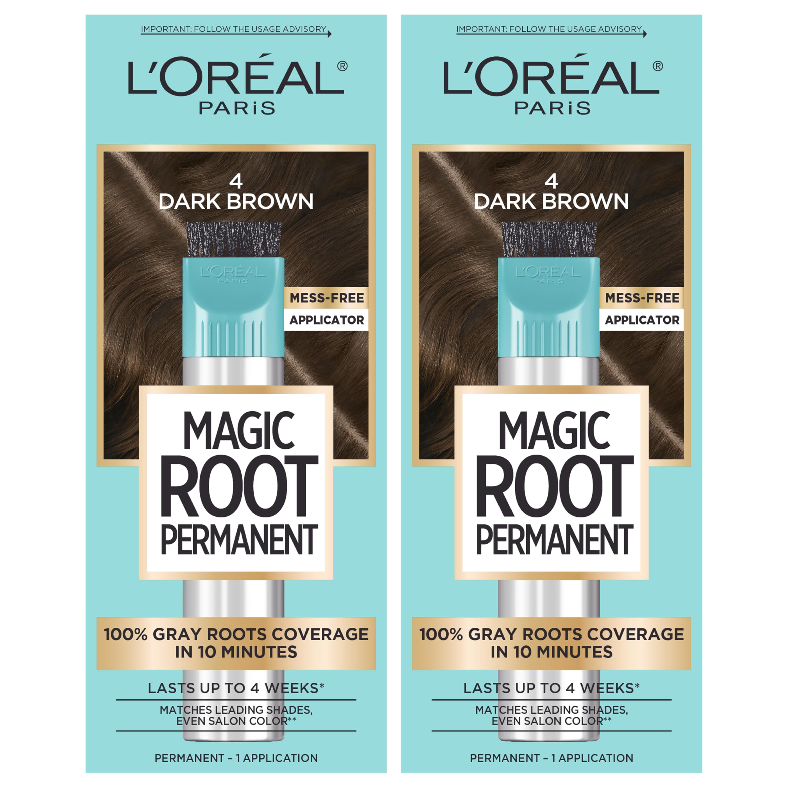 L'Oreal Paris Magic Root Rescue precision applicator enables fast root touch-up.