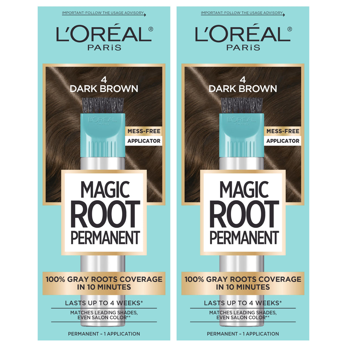 L'Oreal Paris Magic Root Rescue precision applicator enables fast root touch-up.