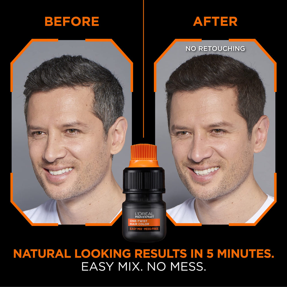 5-minute gray coverage demonstrated during use with One Twist