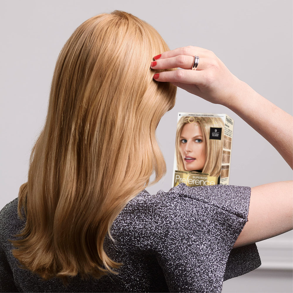 L'Oreal Paris Superior Preference packaging highlights shade range and conditioning
