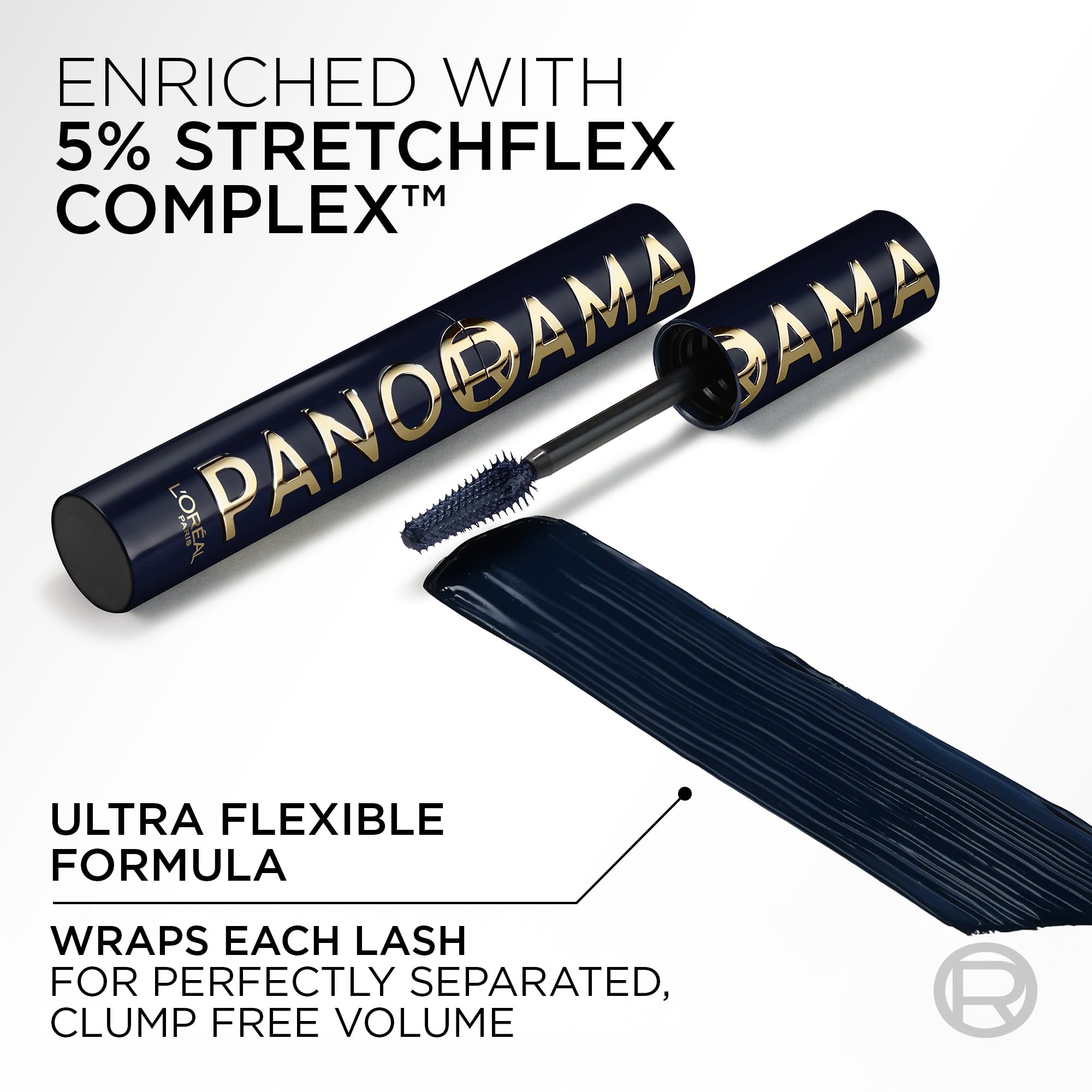 L'Oreal Paris Panorama Mascara offers up to 24-hour wear for lasting impact.