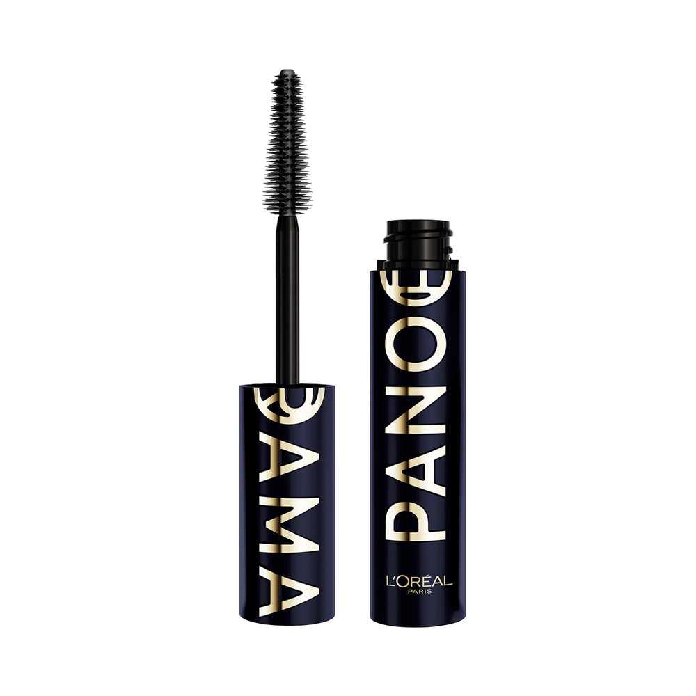 L'Oreal Paris Panorama Mascara Blue Suede enhances eye color with vibrant lashes.