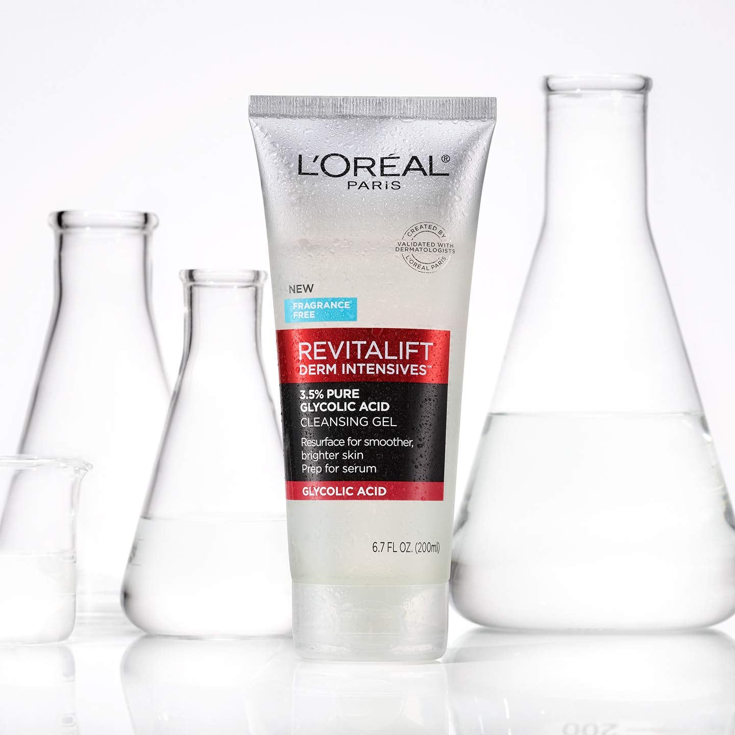 L'Oreal Paris Revitalift Aloe-infused cleanser bottle shown for gentle daily use