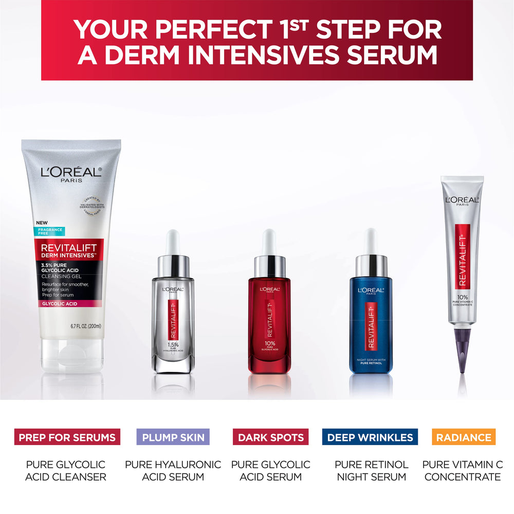 L'Oreal Paris Revitalift bottle on sink illustrating daily exfoliation preparation