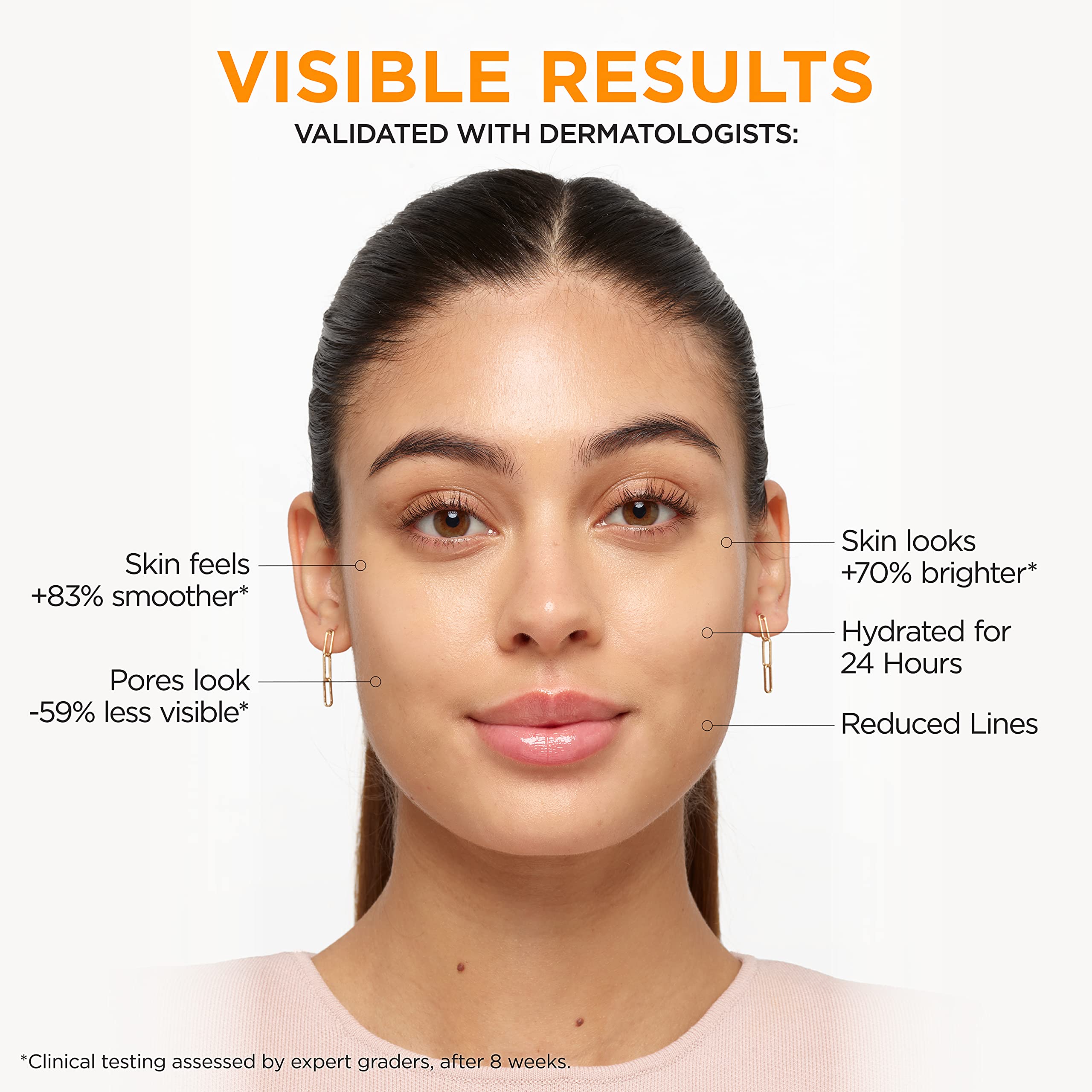 Evening routine with Revitalift serum applied to neck and jawline