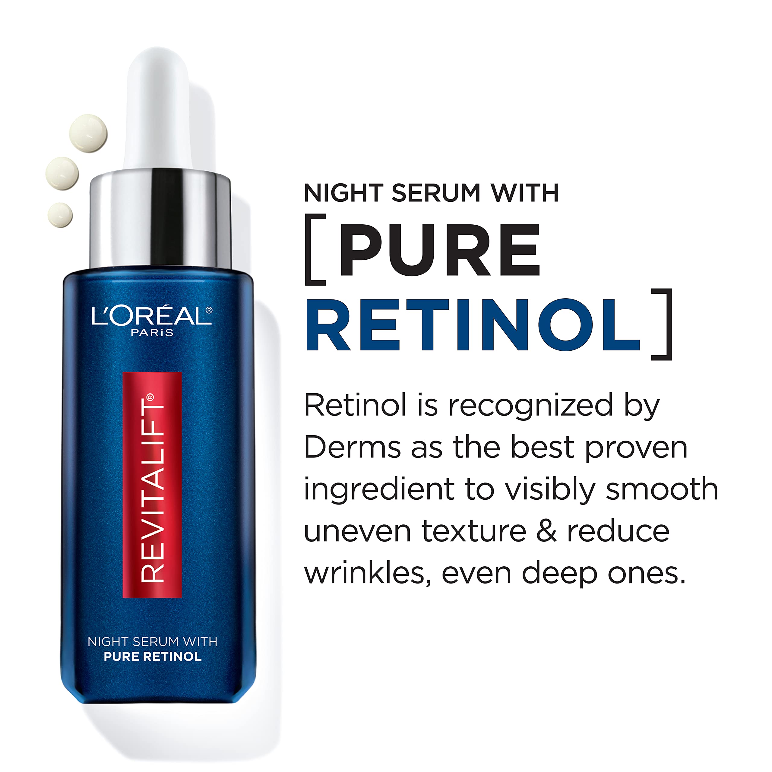 Hand swatch demonstrates quick absorption of Revitalift serum
