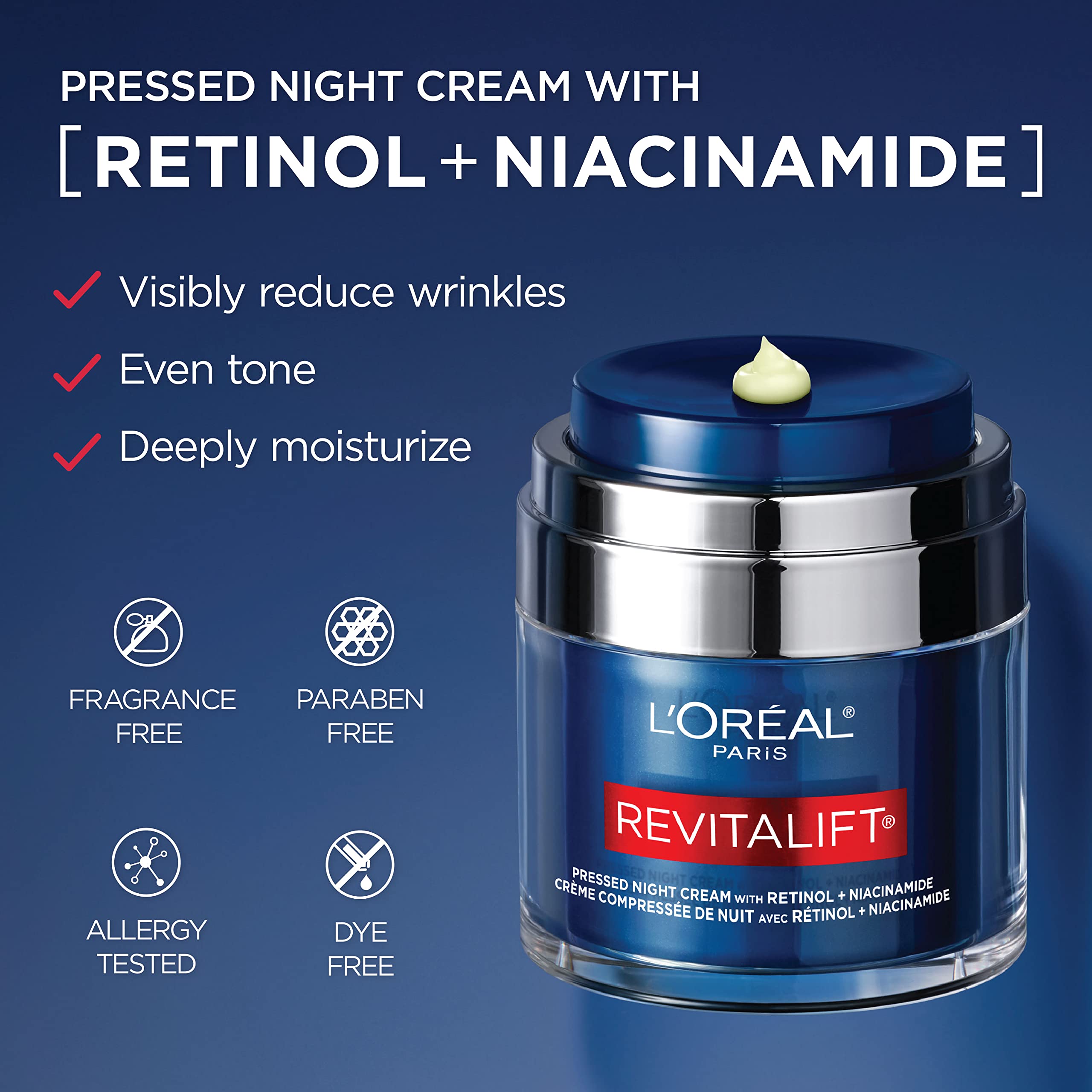Detail of fragrance-free label indicating sensitive-skin-friendly formula.