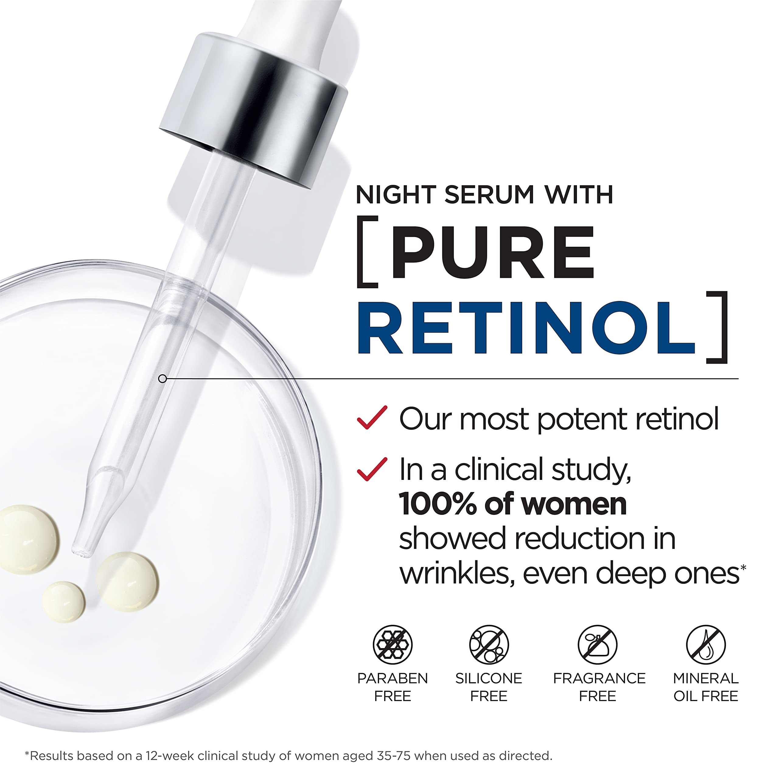 Revitalift 0.3% pure retinol label communicates high potency