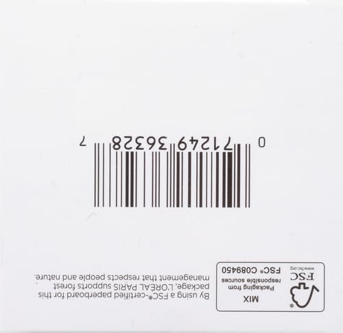 L’Oréal Paris Revitalift packaging highlights paraben-free and dye-free formulation.