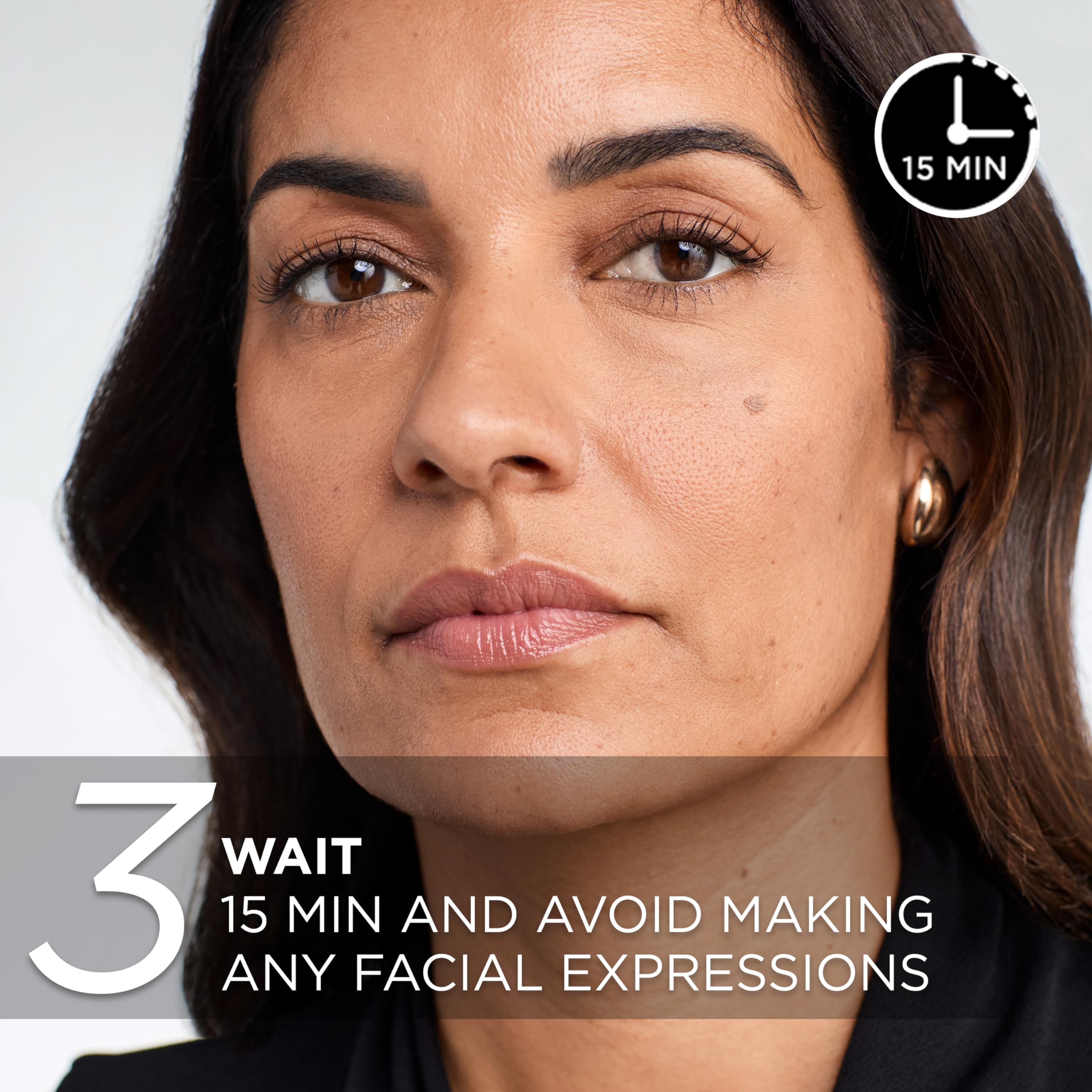 Close-up of under-eye area with focus on fine lines and wrinkles