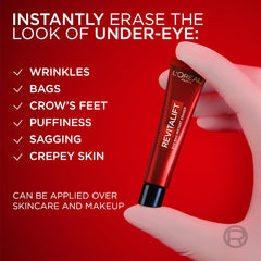 Revitalift Triple Power Eye Bag Eraser serum texture close-up for smoother under-eye