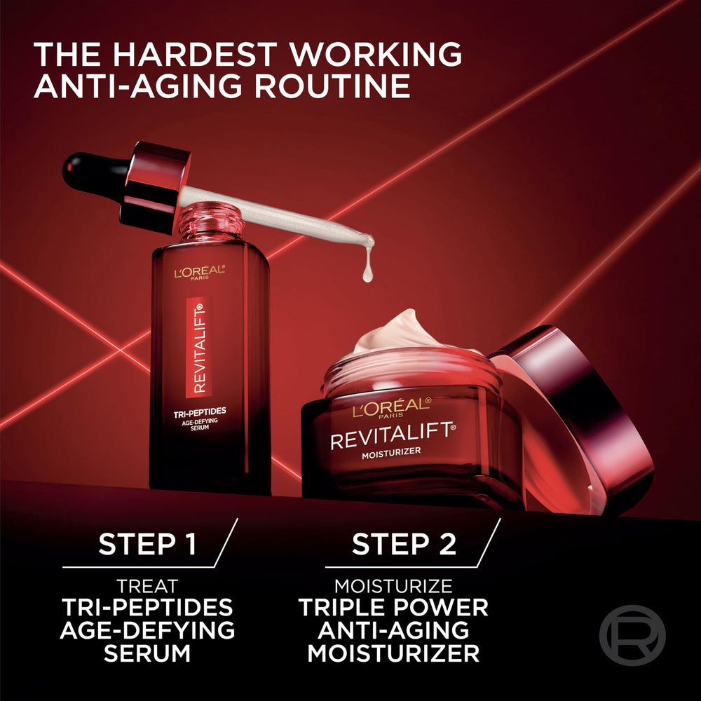 L'Oreal Paris Revitalift Triple Power sample in box signals added value.
