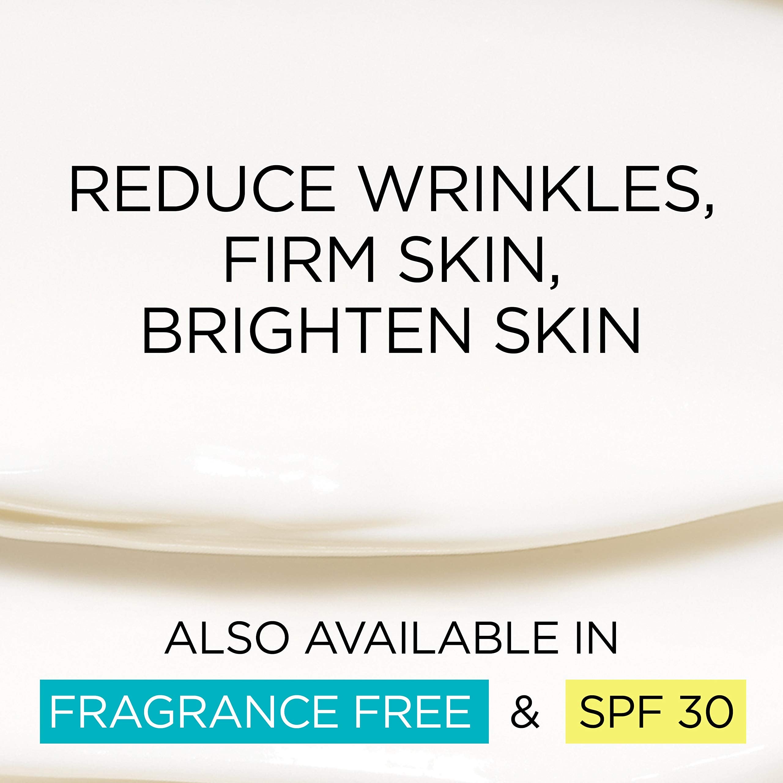 Texture close-up of creamy SPF30 moisturizer for smoothing skin.