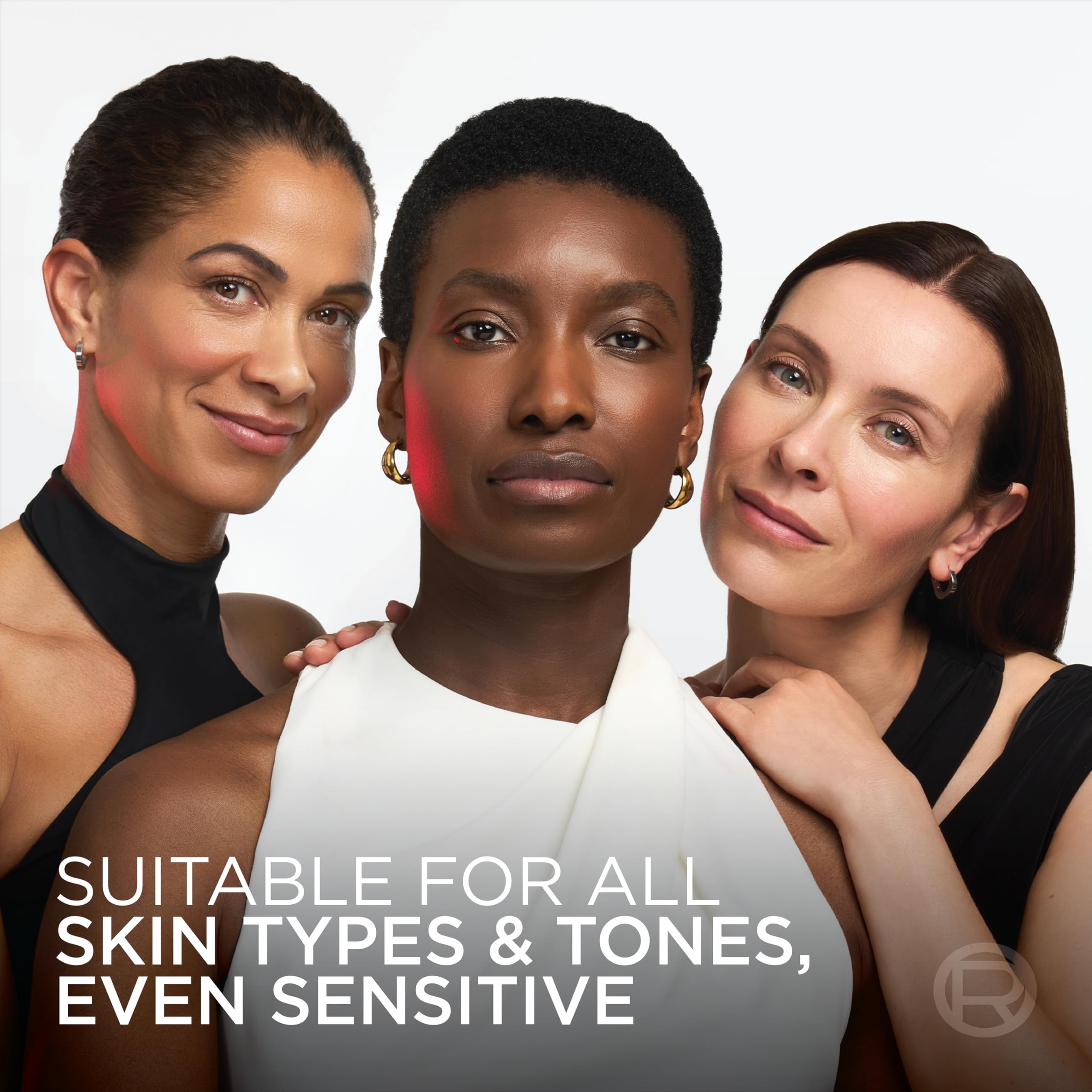 Fragrance-free Revitalift packaging suited for fragrance-sensitive users.