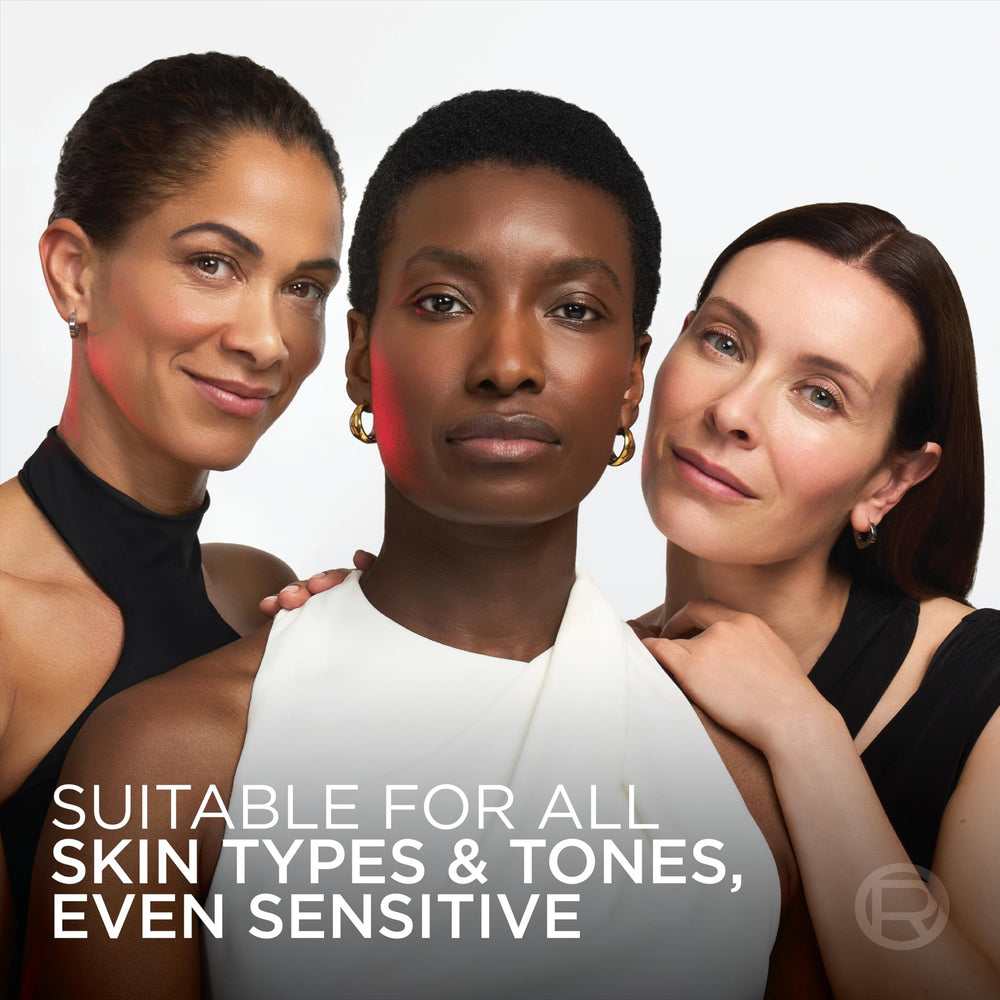 Fragrance-free Revitalift packaging suited for fragrance-sensitive users.